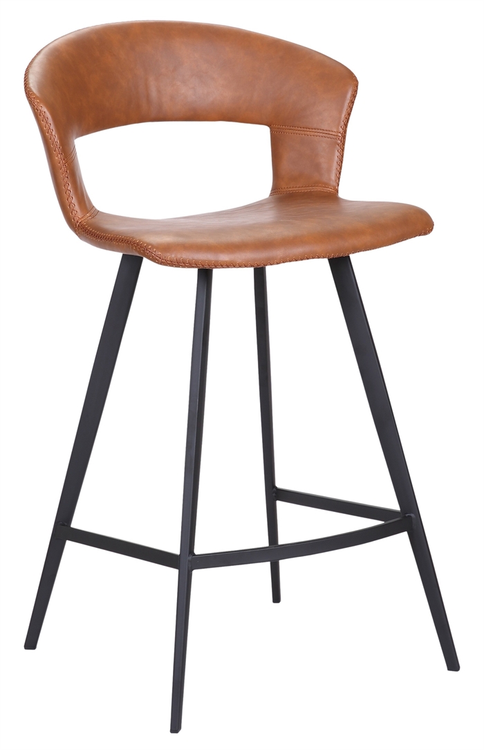 Tora lav barstol i cognac/sort fra House of Sander.