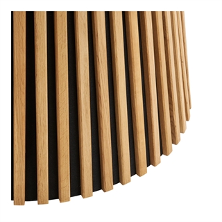 Detalje af foden til Osaka rundt Ø140 cm spisebord i egefiner fra House Nordic.