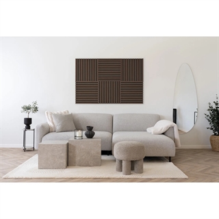 Miljøbillede med Akustikpanel, træfiner, natur, valnødslook 520x520x22 mm fra House Nordic
