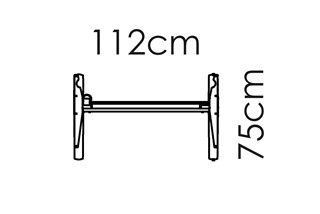 Skitse af hæve sænkestel  112 x 75 cm
