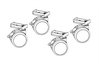 Sæt af 4 Møbelhjul til Conset bordserier 501-9 og 501-37