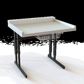 Conset BSR127 puslebord med fast højde i hvid/sort.