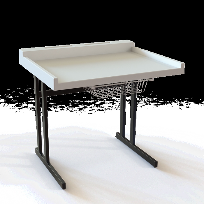 Conset BSR127 puslebord med fast højde i hvid/sort.