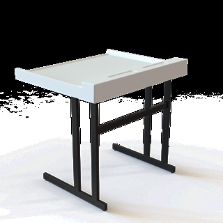 Conset BSR127 puslebord med fast højde i hvid/sort.