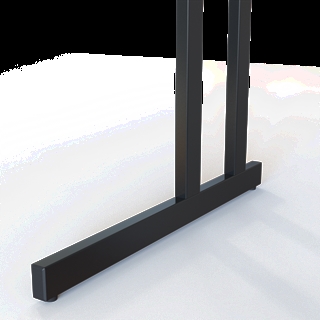 Stellet til Conset BSR127 puslebord med fast højde i hvid/sort.