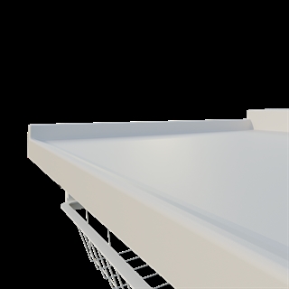 Nærbillede af Conset BSR121 puslebord med trådkurv.