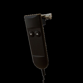 Betjeningspanel til Conset BSR121 vægmonteret puslebord med hæve/sænkefunktion.