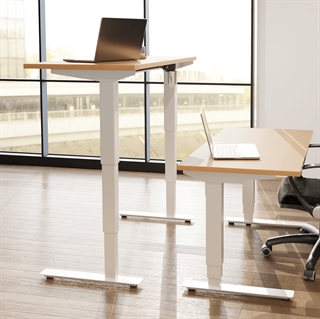 Miljøbillede af 501-37 Børne/junior hæve/sænkebord 100x60 cm i bøg/hvid fra Conset 