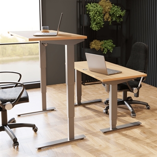 Miljøbillede af 501-37 Børne/junior hæve/sænkebord 100x60 cm i bøg/sølvgrå fra Conset 