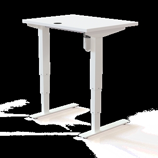 501-37 Børne/junior hæve/sænkebord 80x60 cm i hvid/hvid fra Conset 