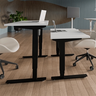 Miljøbillede af 501-37 Børne/junior hæve/sænkebord 100x60 cm i hvid/sort fra Conset 