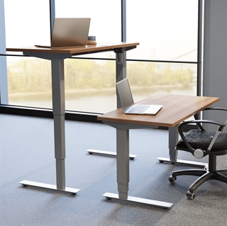 Miljøbilede af 501-37 Børne/junior hæve/sænkebord 80x60 cm i valnød/sølvgrå fra Conset 