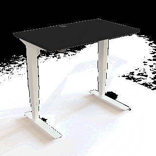 501-37 Børne/junior hæve/sænkebord 100x60 cm i sort/hvid fra Conset 