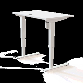 501-37 Børne/junior hæve/sænkebord 100x60 cm i hvid/hvid fra Conset 