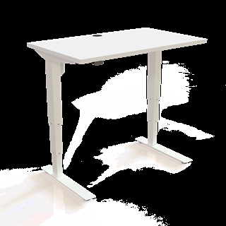 501-37 Børne/junior hæve/sænkebord 100x60 cm i hvid/hvid fra Conset 