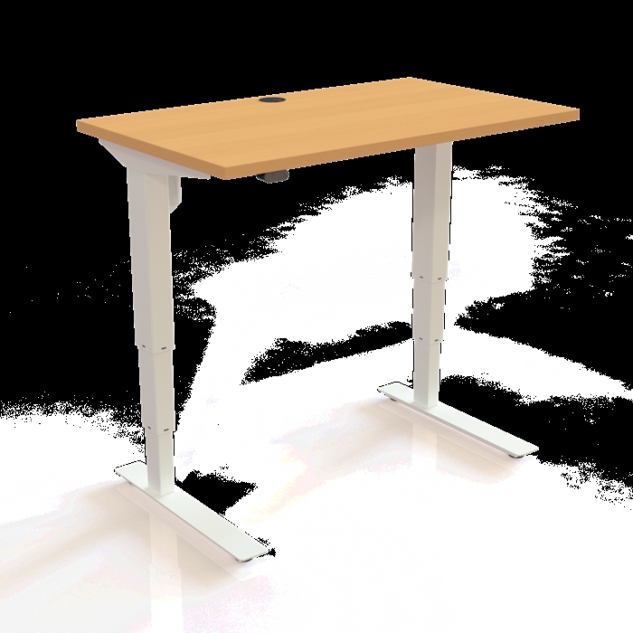 501-37 Børne/junior hæve/sænkebord 100x60 cm i bøg/hvid fra Conset 