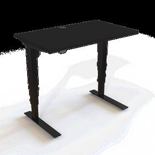 501-37 Børne/junior hæve/sænkebord 100x60 cm i sort/sort fra Conset 