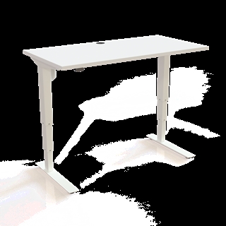 501-37 Børne/junior hæve/sænkebord 120x60 cm i hvid/hvid fra Conset 