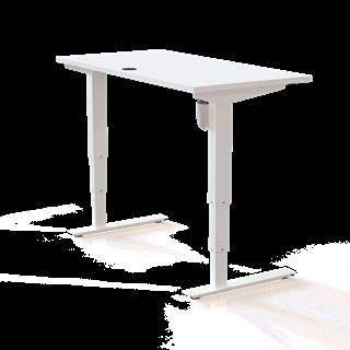 501-37 Børne/junior hæve/sænkebord 120x60 cm i hvid/hvid fra Conset 