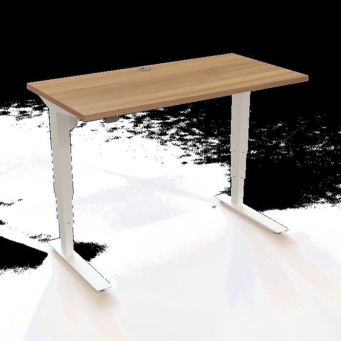 501-37 Børne/junior hæve/sænkebord 120x60 cm i valnød/hvid fra Conset 