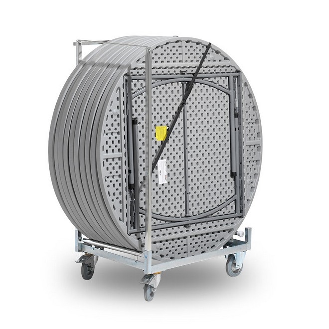 Banquet bordvogn til 10 klapborde fra ELJ - her vist med planet-borde.