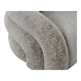 Detalje af Valleta loungestol med drejefunktion i natur fra House Nordic.