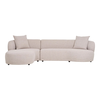 Kingston venstrevendt loungesofa m/2 puder i natur fra House Nordic.