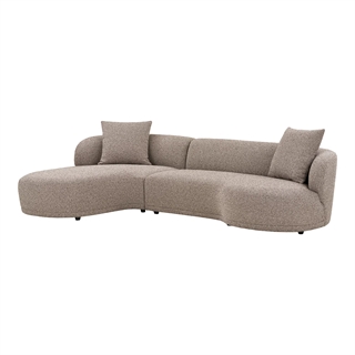 Kingston venstrevendt loungesofa m/2 puder i brun fra House Nordic.