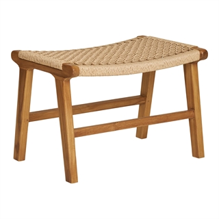 Derby skammel i teak/polyrattan fra House nordic.