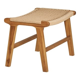 Derby skammel i teak/polyrattan fra House nordic.