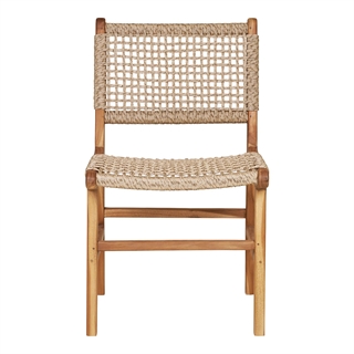 Derby lænestol uden armlæn i teak/polyrattan fra House nordic.