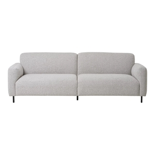 Salvador 3 personers sofa i lysegrå bouclé og sorte ben fra House Nordic.