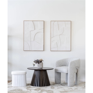 Miljøbillede med Medford puf i hvid fra House Nordic.