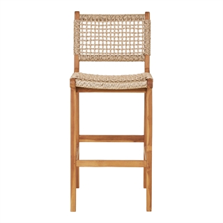 Derby barstol i teak/polyrattan fra House Nordic.