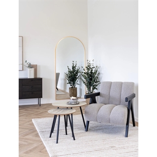 Miljøbillede med Aalst sofabord Ø55 cm i beige/sort fra House Nordic.