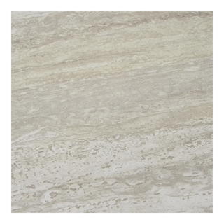 Nærbillede af bordpladen til Aalst sofabord Ø55 cm i beige/sort fra House Nordic.