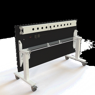 Klapbord med hjul og hæve/sænkefunktion 160x80 i sort fra Conset.