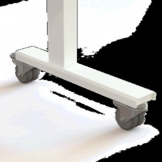 Detlaje af fod med hjul til Klapbord med hjul og hæve/sænkefunktion fra Conset.