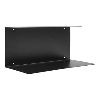 Væghylde/reol med 2 hylder i sort stål fra House Nordic.