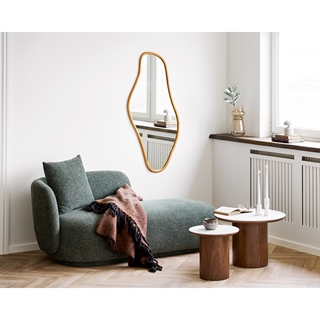 Mijløbillede med Noli sofabord og hjørnebord i brun askefiner med hvid keramisk bordplade fra House Nordic.