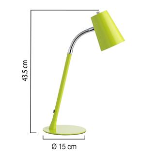 Limegrøn bordlampe flexio unilux