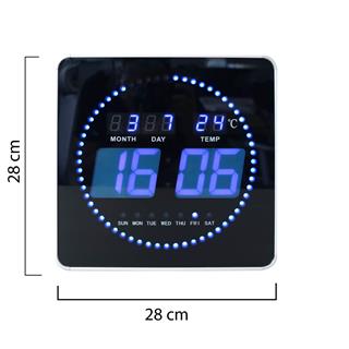 Flo-clock digitalt vægur med klokkeslæt, dato og temperatur