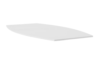 Direkt Laminat - Bådformet bordplade laminat 200x100 (Hvid)