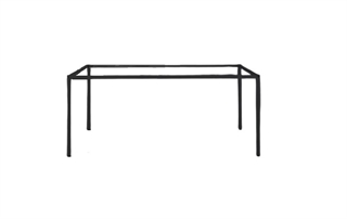 Sort bordstel med firkantede ben