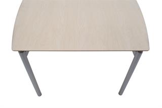 konferencebord 110x140 cm birk bordplade med metal ben