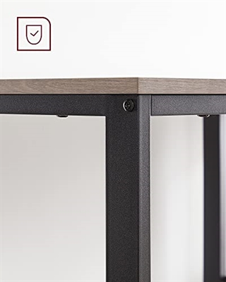 Flot skrivebord i rustik grå brun (Beige) /sort fra Vasagle.