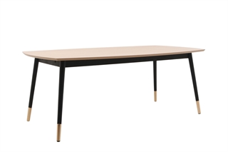 Fumac - Vigga - Spisebord 90/110x200 (Ahorn/sort) "Udgår"