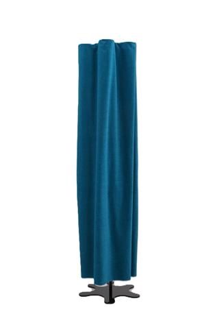 EFG - Tower - Gulvtårn med akustikgardin og sort fod Ø48 x 202 (Turkis Blå)