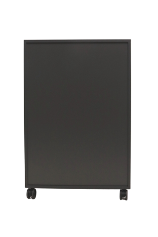 Fumac Jive reol i antracit med 6 rum, set bagfra.