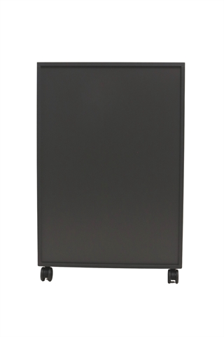 Fumac Jive reol i antracit med 3 rum, set bagfra.